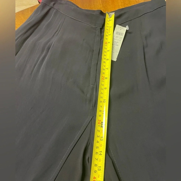 CACHE Cocktail Party High Multi-Split Leg Chiffon Overlay Black Pants Size 14 - Picture 7 of 11